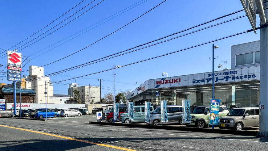 【本日の配車日記(3/14)】左アクセル付レンタカーをスズキ自販静岡 スズキアリーナ富士たではら様へ＜損保代車＞